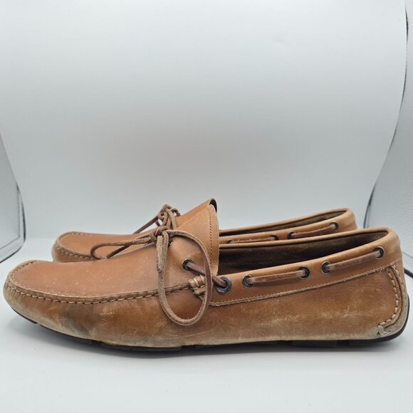Salvatore Ferragamo Mens Size 12 Brown Leather Driving Loafer Shoes ZM02669 main image 7
